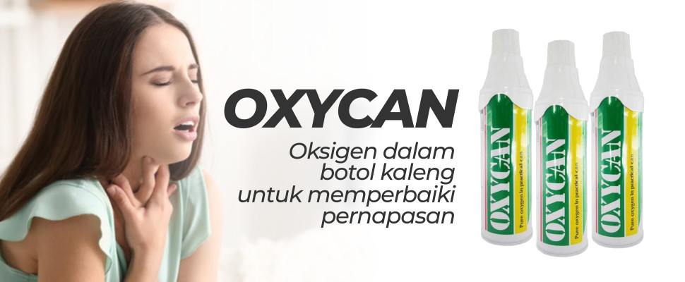Oxycan, oksigen dalam botol kaleng untuk memperbaiki pernapasan