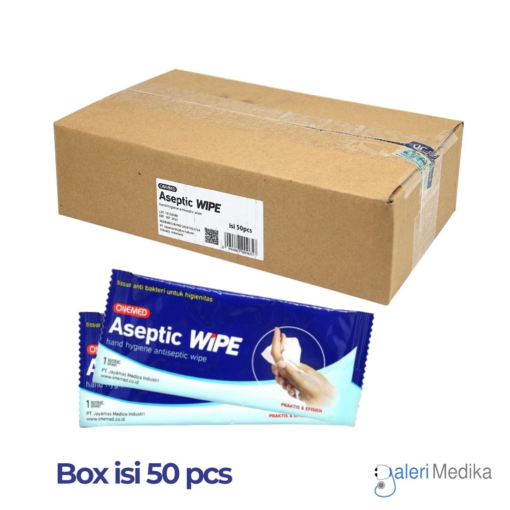 [OneWipe Isi 50 pcs] OneWipe Tissue Tisu Disinfektan OneMed Isi 50 pcs