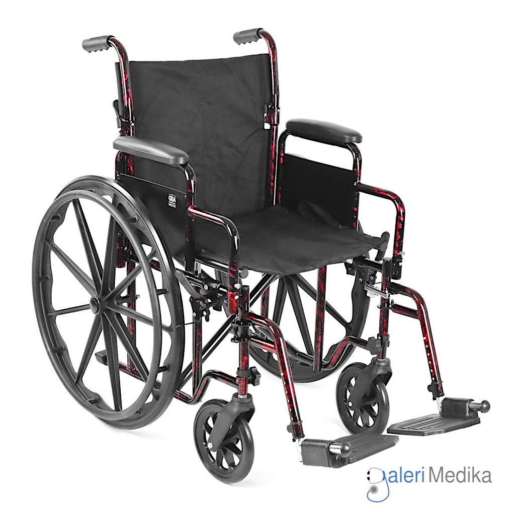 [YJ-023E] Kursi Roda Standard GEA YJ-023E Steel Wheelchair Premium
