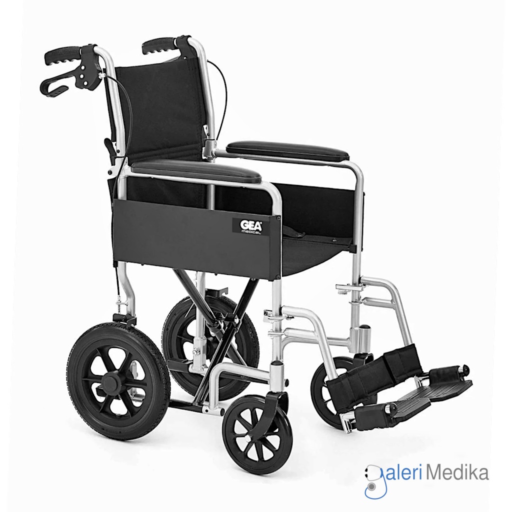 [AL-001J-51] Kursi Roda GEA AL-001J-51 Aluminium Premium Quality (Dark Grey)