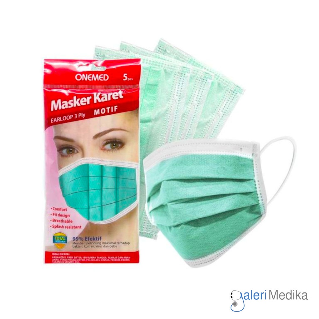 [Masker Onemed Isi 5Pcs] Onemed Masker 3Ply Earloop Isi 5pcs