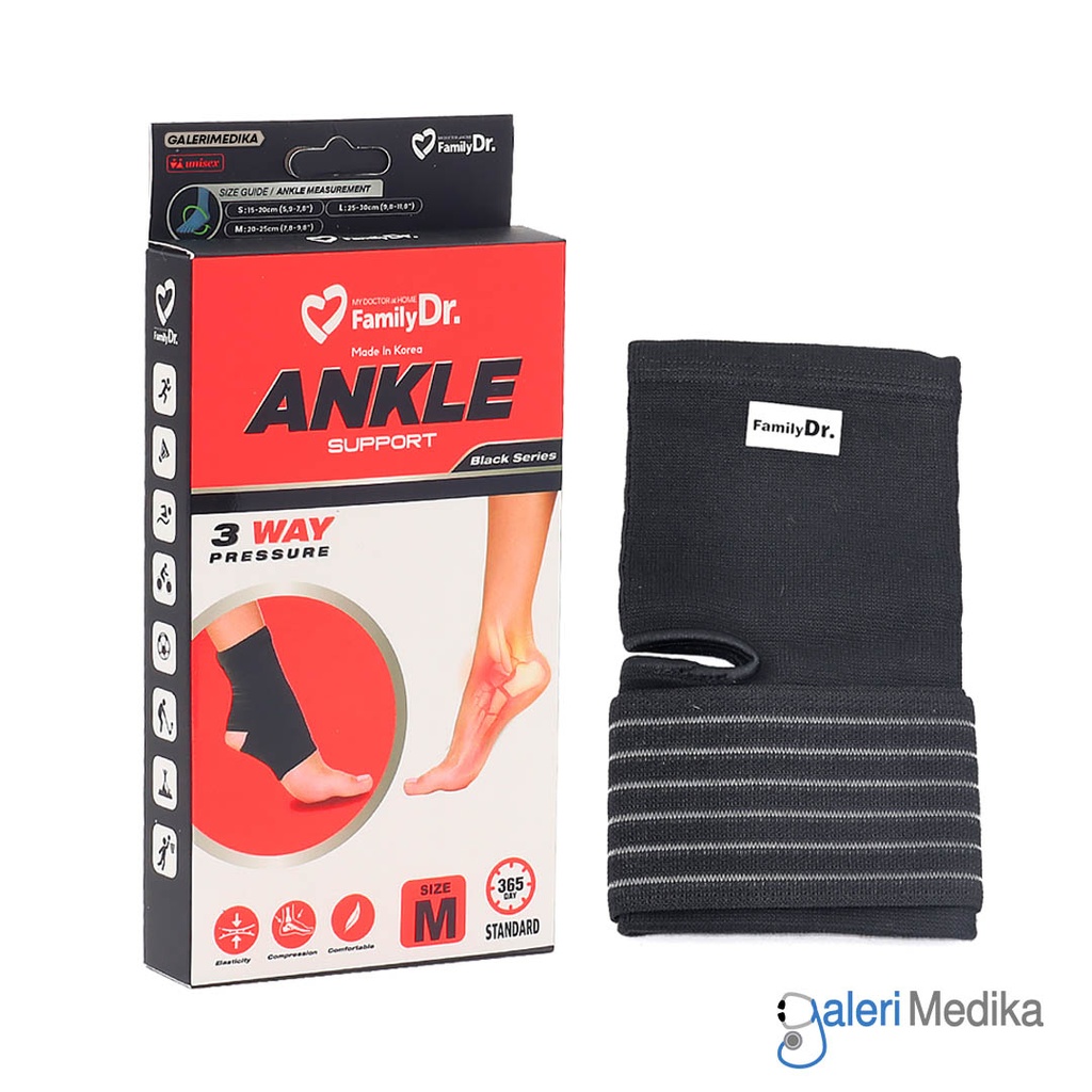 Pelindung Kaki FamilyDr Ankle Support - Black Series