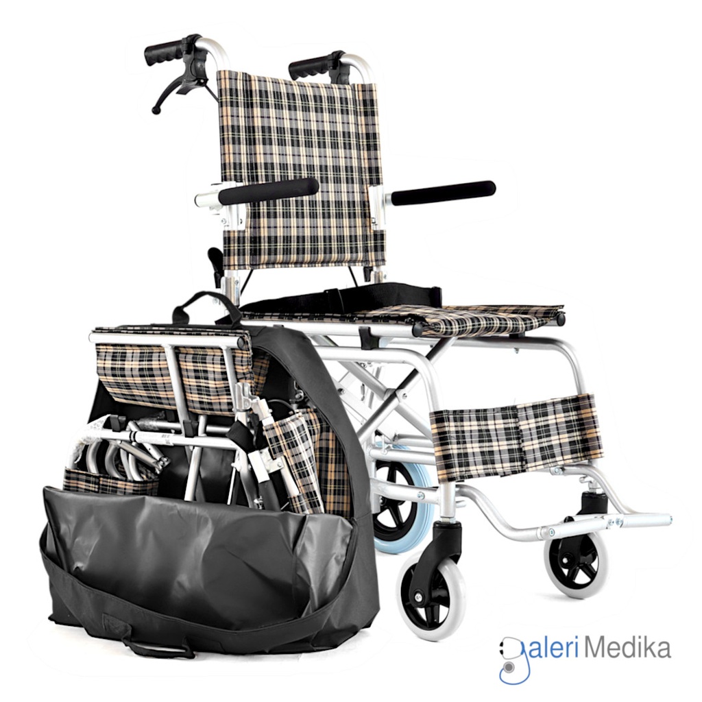 [FS804L SQ] Kursi Roda Travel Onemed FS804L SQ FREE Tas Jinjing