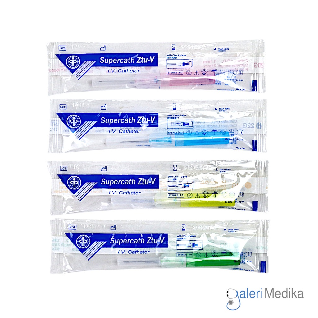 [Supercath V] IV Catheter Medikit Supercath Ztu-V Kateter Intervena (24G)