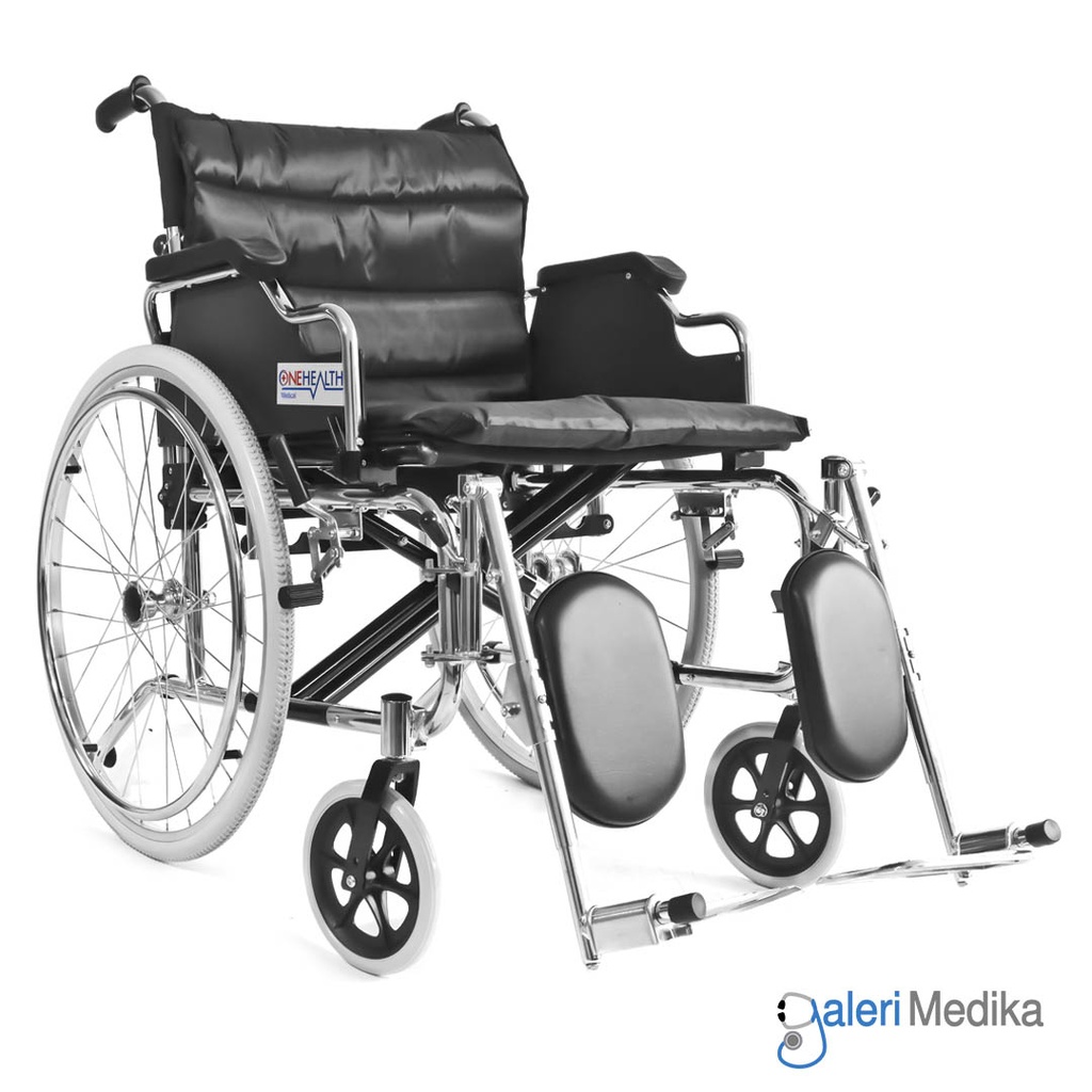 [KY-951AC-56] Kursi Roda Jumbo OneHealth KY-951AC-56 Heavy Duty Wheelchair