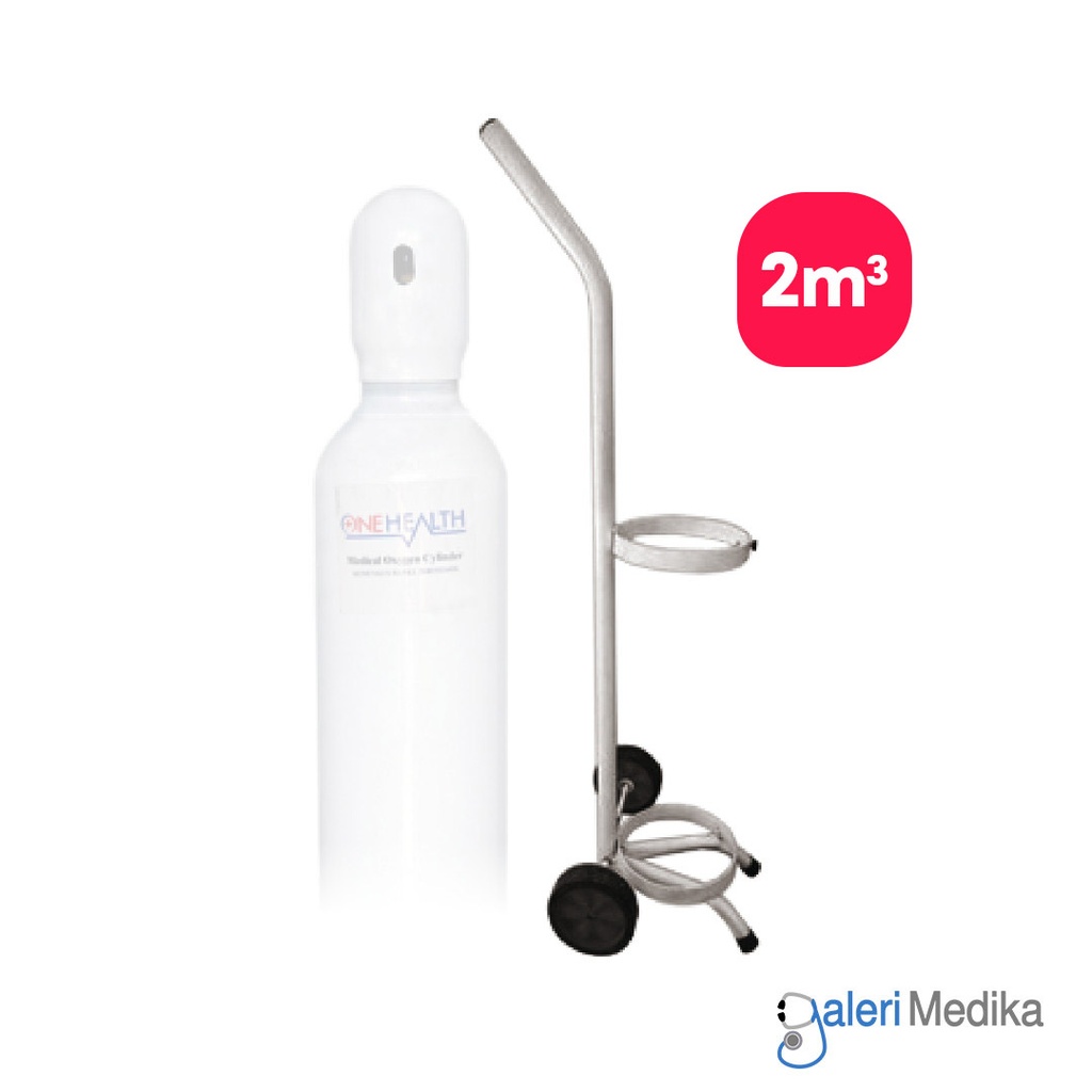 [Volume 2m3] Troli Tabung Oksigen Untuk Volume 2m3 (13 liter)