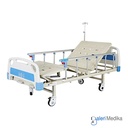 Ranjang Pasien OneHealth KY213S-32 Manual Hospital Bed Delux 2 Crank + Tiang Infus