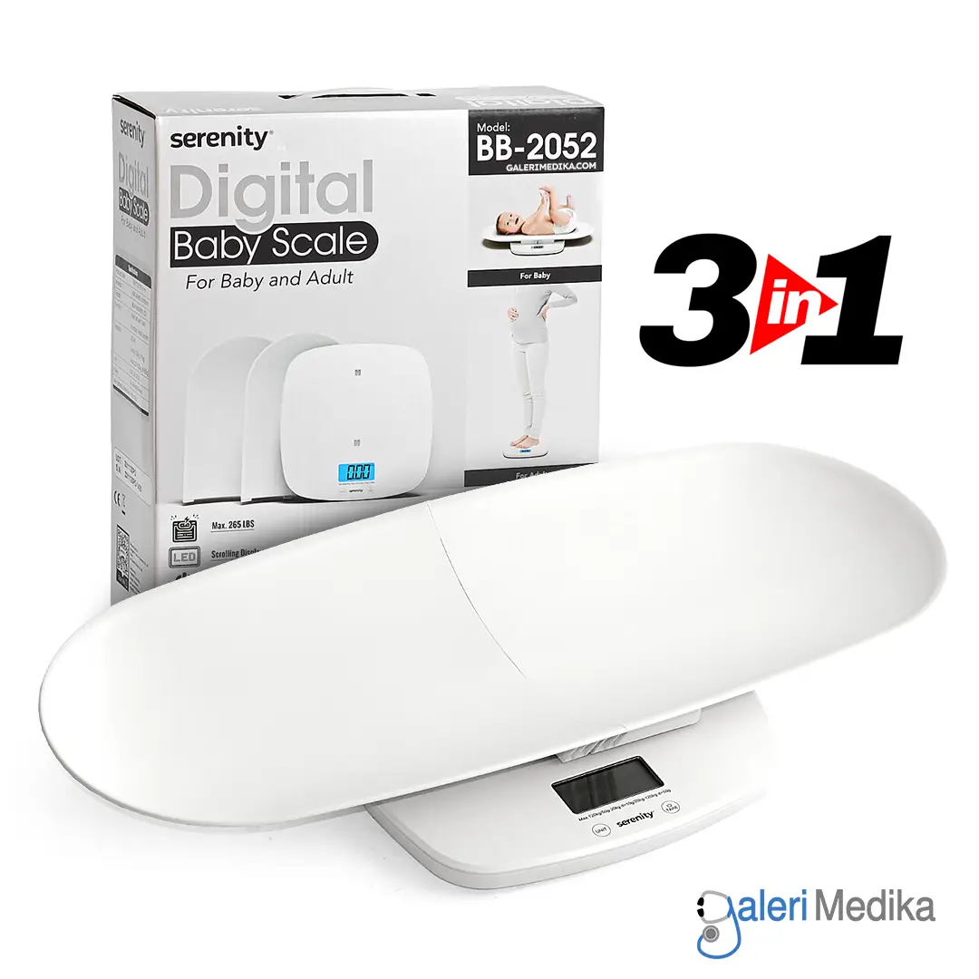 [BB-2052] Timbangan Digital 3in1 Bayi, Anak, Dewasa Serenity BB-2052