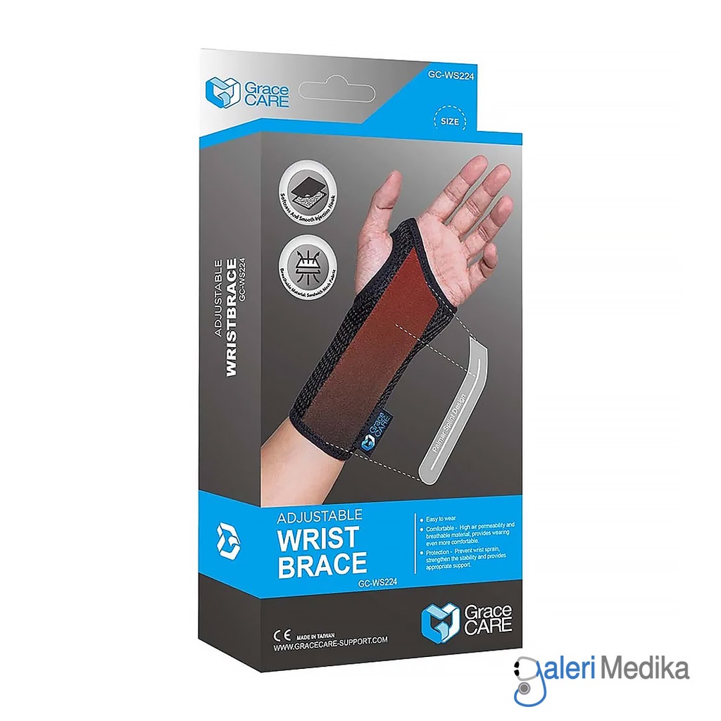 [GC-WS224] Grace CARE Carpal Tunnel Wrist Brace Stabilizer GC-WS224 (L)