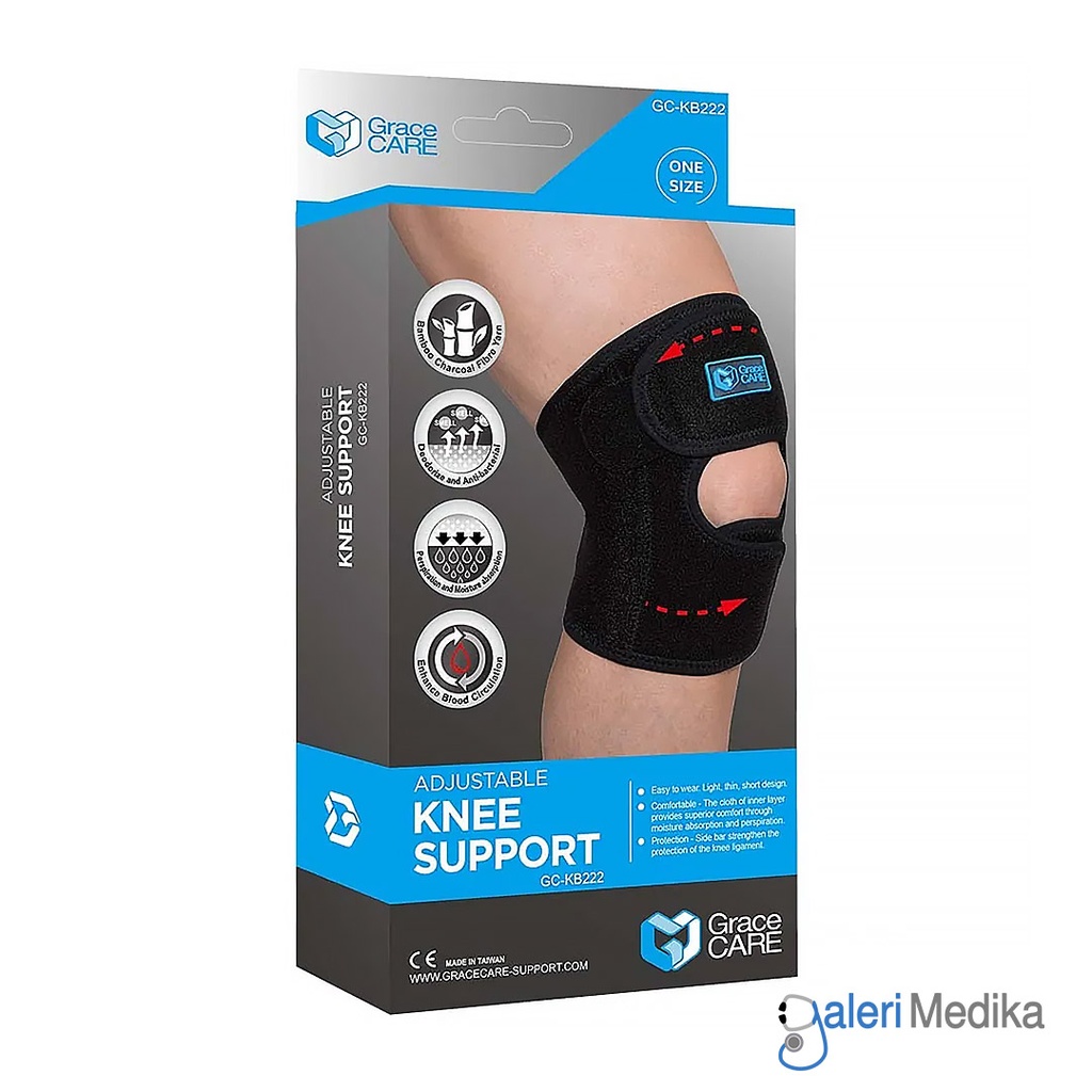 Knee Support With Stays Grace CARE GC-KB222 Untuk Cedera Lutut