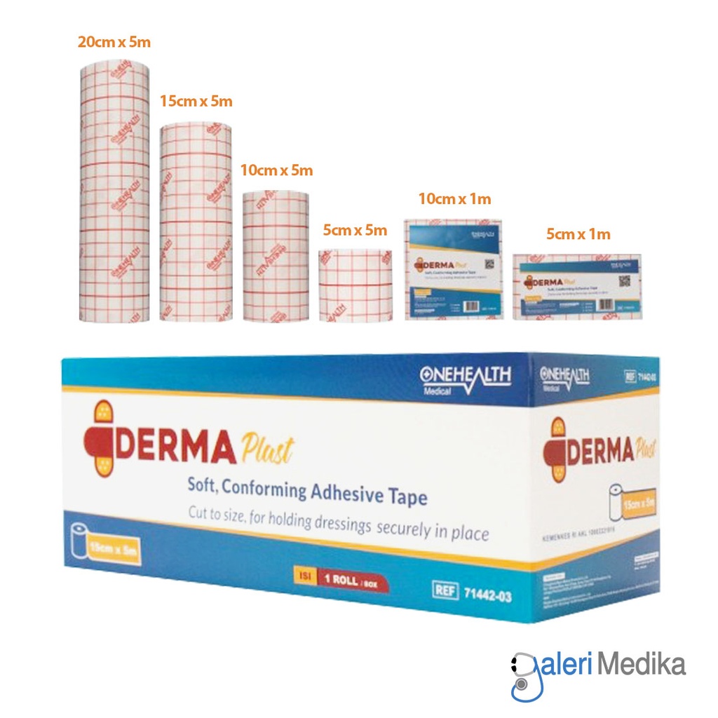 [Dermaplast] OneHealth Dermaplast Adhesive Tape Plester Luka Per Roll (10 cm x 1 m)
