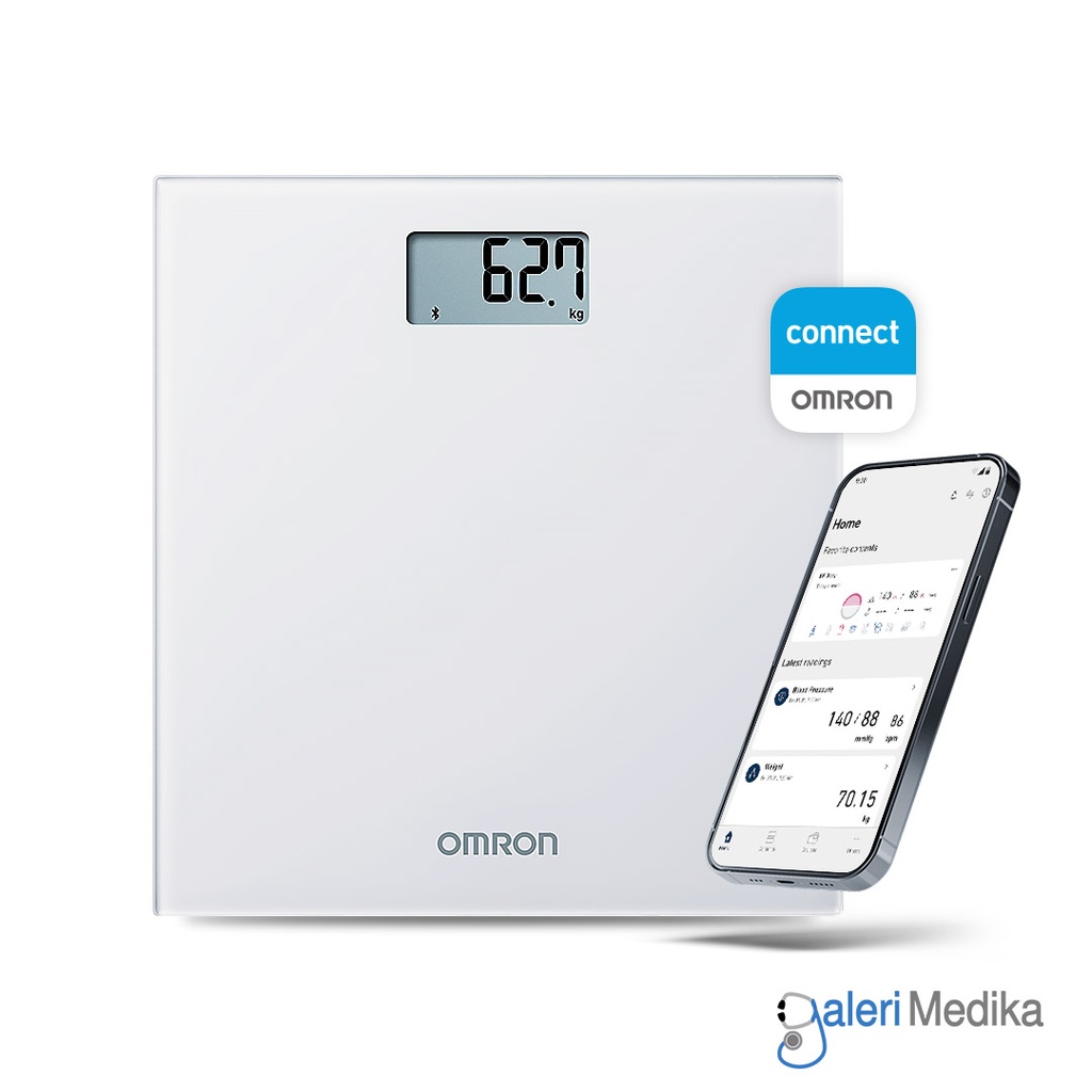 Omron HN-300T2 + Bluetooth Timbangan Badan Digital &amp; BMI