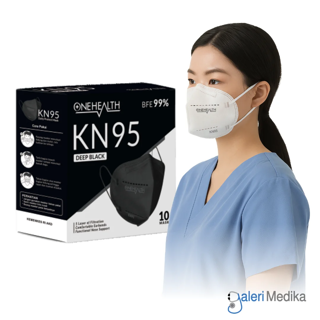 [KN95] OneHealth Masker Medis KN95 5Ply Surgical Mask BFE 99% (Putih)