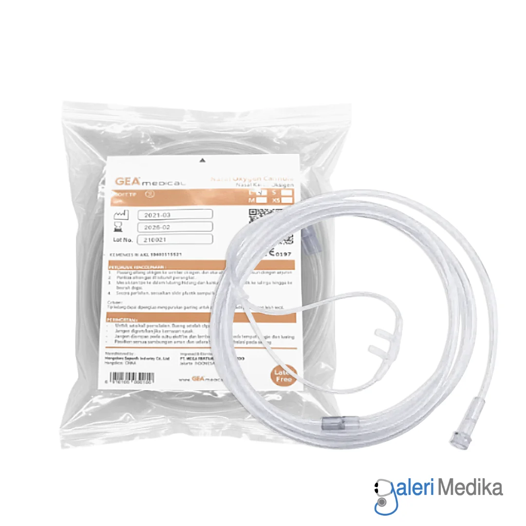 Selang Oksigen GEA Nasal Oxygen Cannula Soft Tip Latex Free
