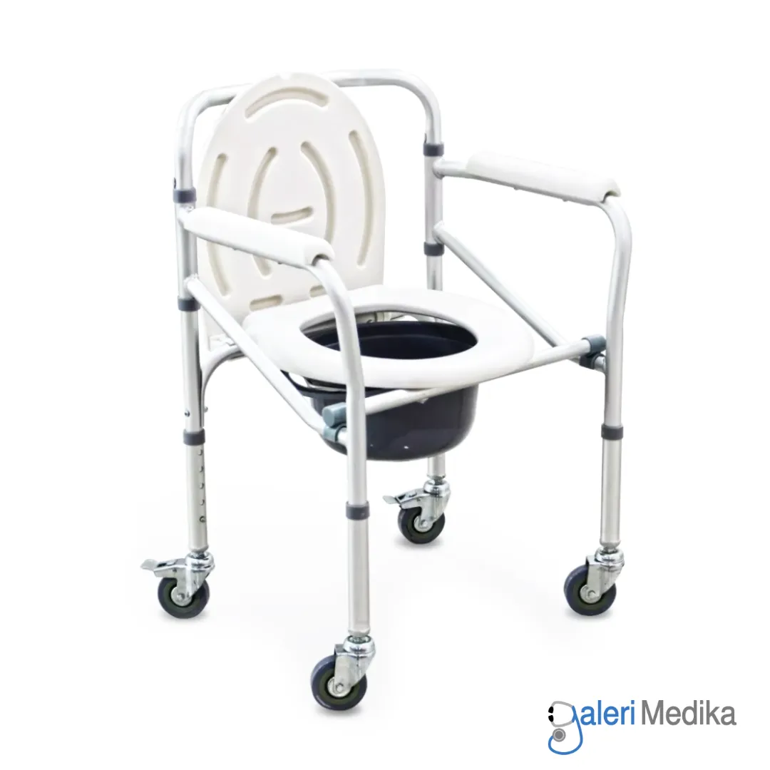 [FS696] Commode Chair Onemed FS696 Kursi Toilet BAB Portable + Roda