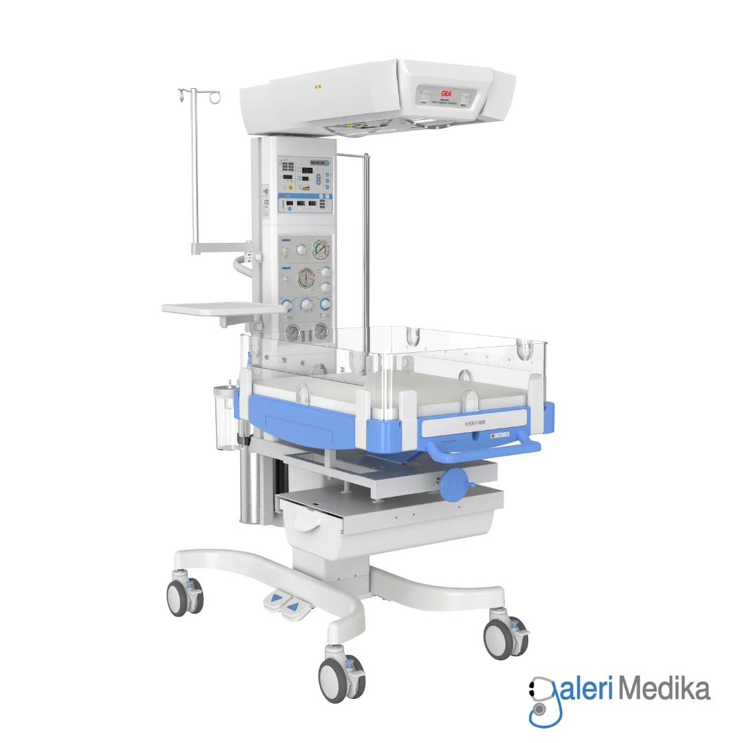 [HKN-93C] GEA HKN-93C Complete System Infant Radiant Warmer + Phototherapy &amp; Suction Unit - T-Piece Resuscitator - Air/Oxygen Blender