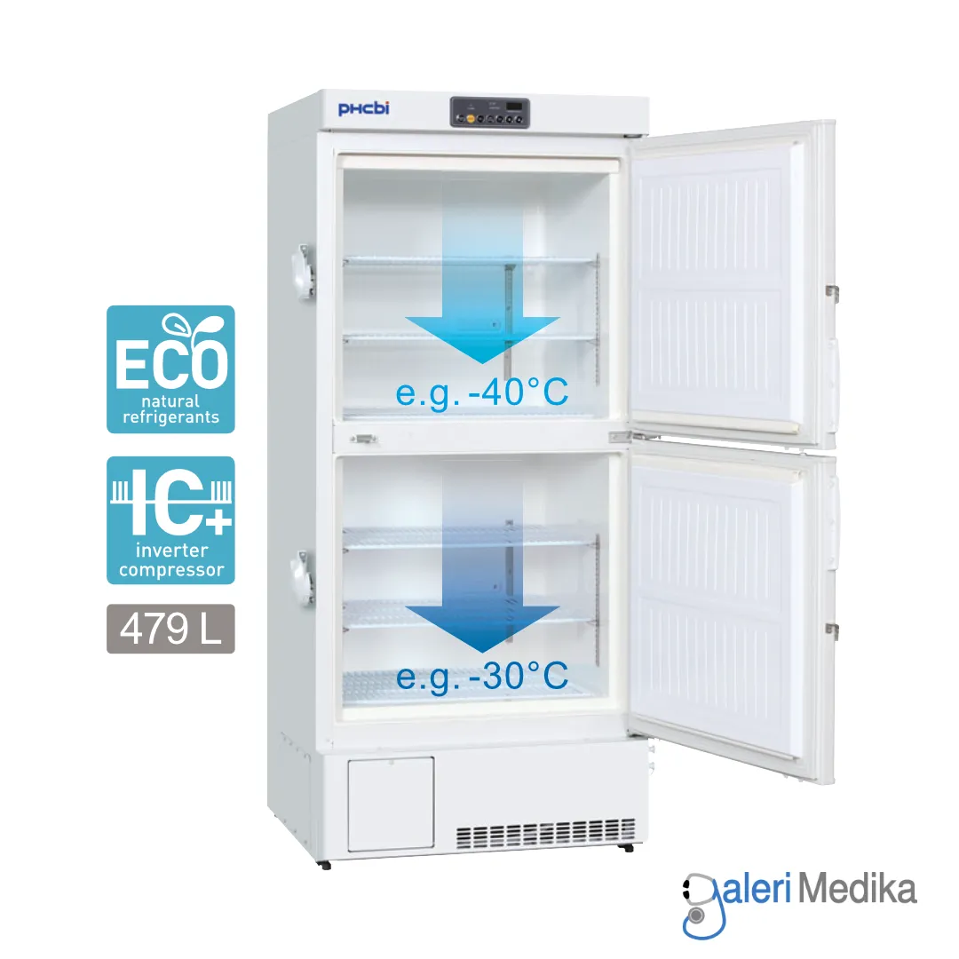 PHCbi Biomedical Freezer 504L LED Temperature Lemari Pendingin Medis MDF-MU539HL-PE