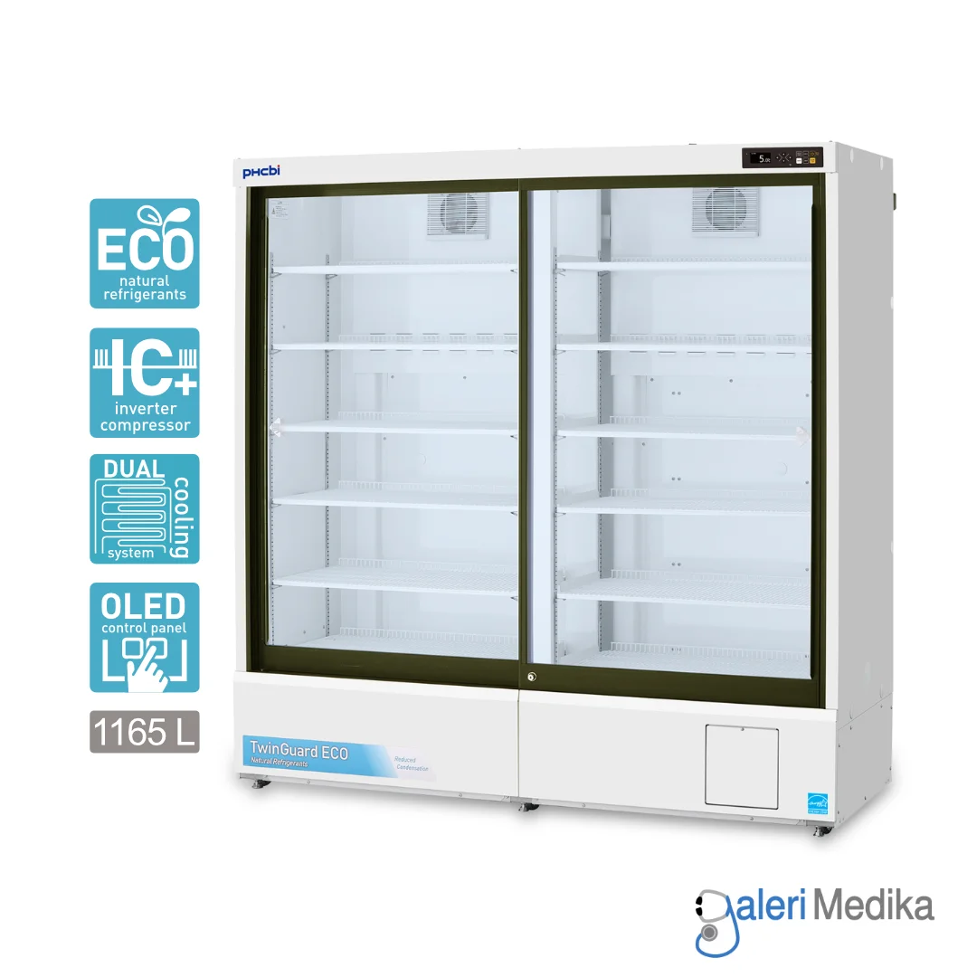 [MPR-S1201XH-PE] PHCbi TwinGuard Pharmaceutical Refrigerator 1165L Kulkas Farmasi OLED Control Panel + USB MPR-S1201XH-PE