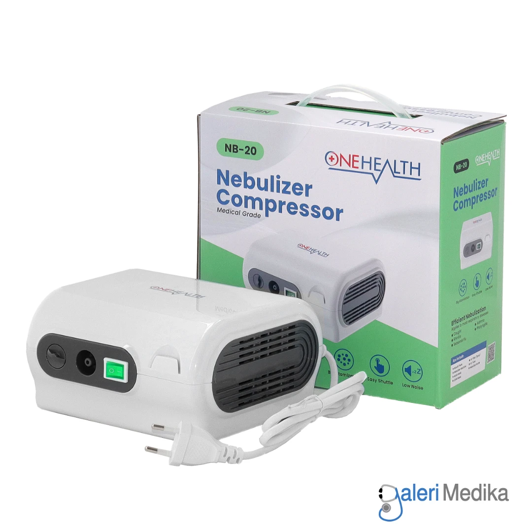 [NB-20] OneHealth Compressor Nebulizer Alat Terapi Uap Medical Grade NB-20