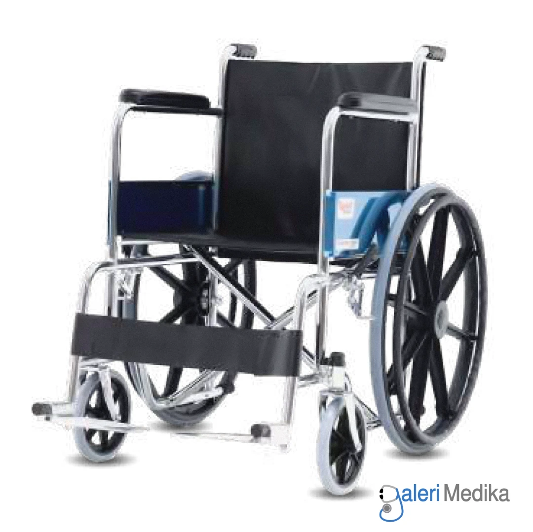 [FS809B] SPIRIT Kursi Roda Manual Velg Racing Chrome Steel Wheelchair FS809B