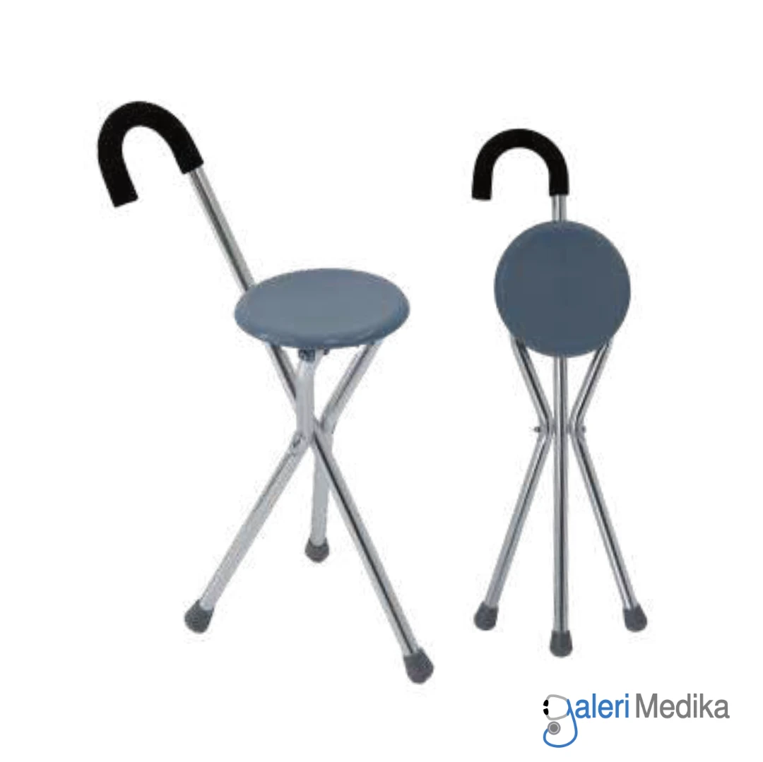 SPIRIT Tongkat Kursi PORTABLE 2in1 Alat Bantu Jalan + Dudukan Aluminium Ringan FS911L
