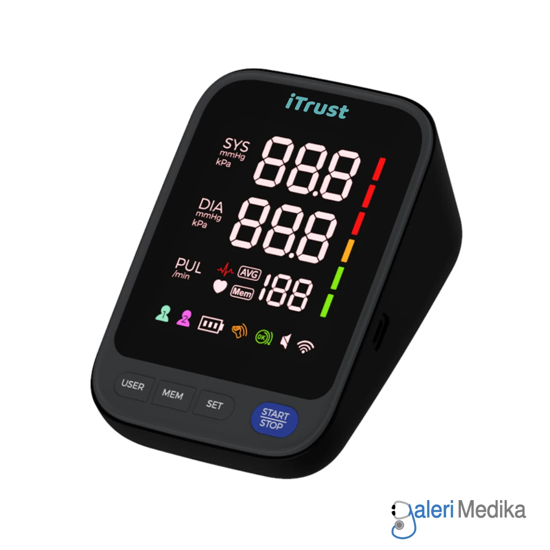 iTrust Tensimeter Digital XL Colorful Display + Indikator Tekanan Darah + Voice Assist FC-BP113
