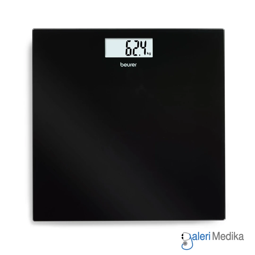 BEURER Timbangan Digital Ultra Slim Kapasitas 180kg Black Glass Personal Scale GS 10