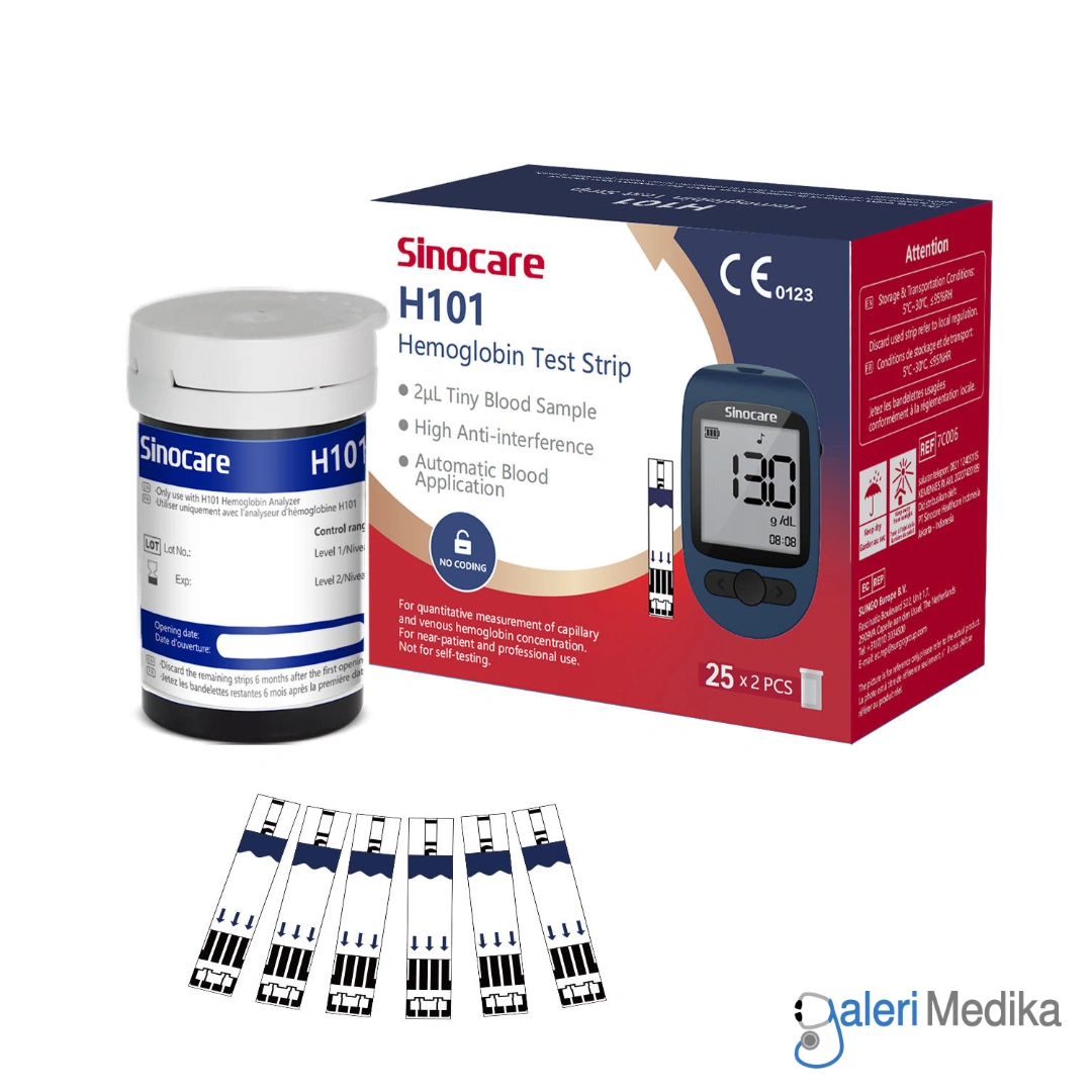 [H101] Alat Cek Hb Hemoglobin Sinocare H101 Kits + 25 Strip