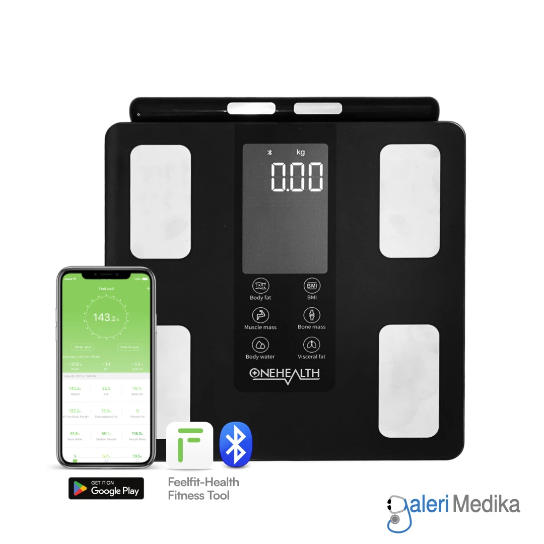 Smart Body Fat Scale OneHealth iF2821OH Timbangan Digital BMI Lemak Tubuh 8 Elektroda XL Display