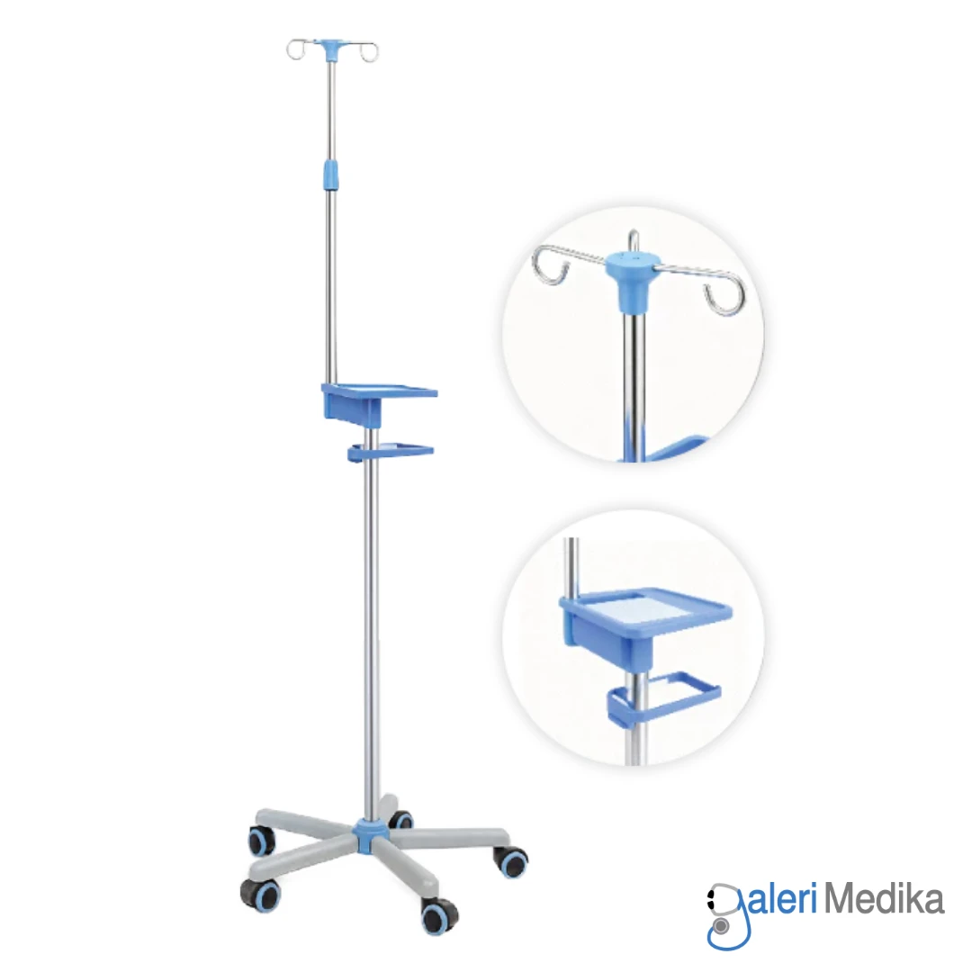 [SP-G6] SPIRIT Tiang Infus Premium Stainless Steel IV Infusion Stand SP-G6