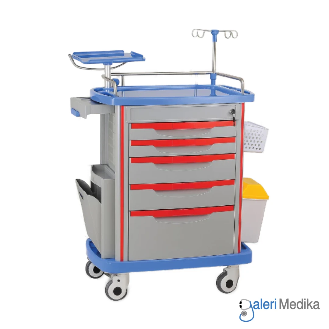 Emergency Trolley SPIRIT SP-ET500A Troli Medis Rumah Sakit Multifungsi