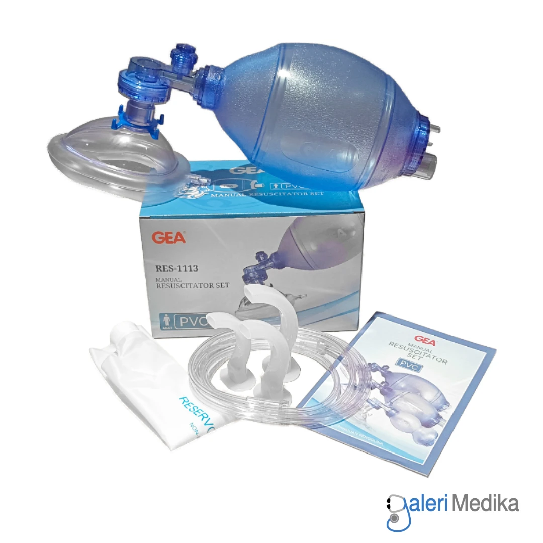 GEA Ambubag PVC Manual Resuscitator Set Alat Bantu Pernapasan (Bayi)