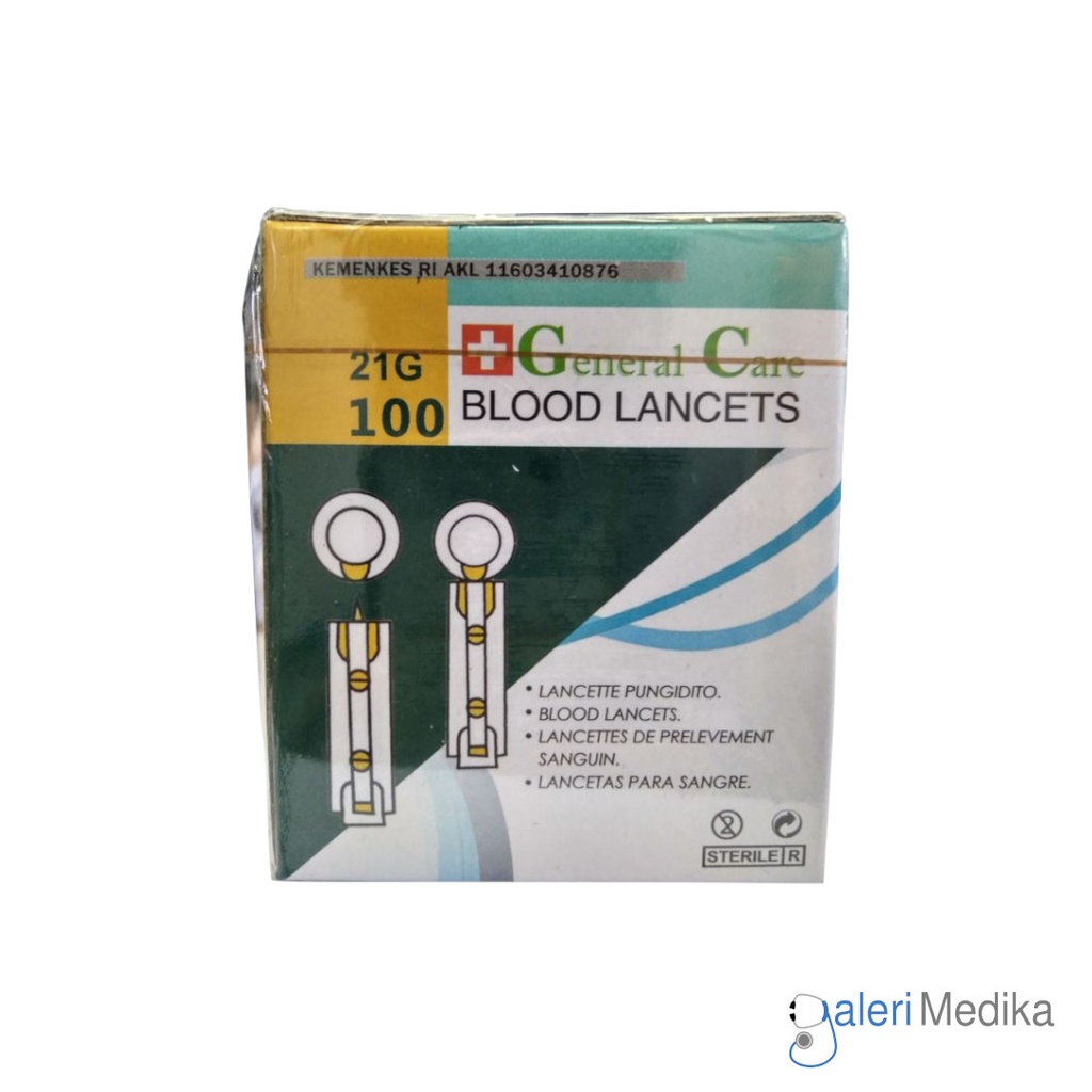 [General Care 21G Blood Lancet-Jarum Lancet] General Care 21G Blood Lancet - Jarum Lancet