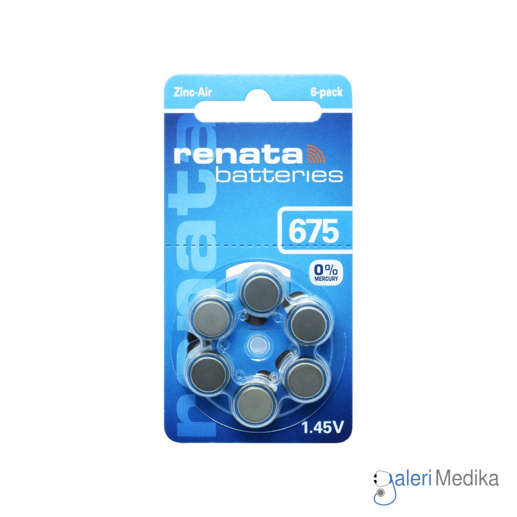 [RENATA 675 (PR44)] RENATA 675 (PR44) Baterai Alat Bantu Dengar