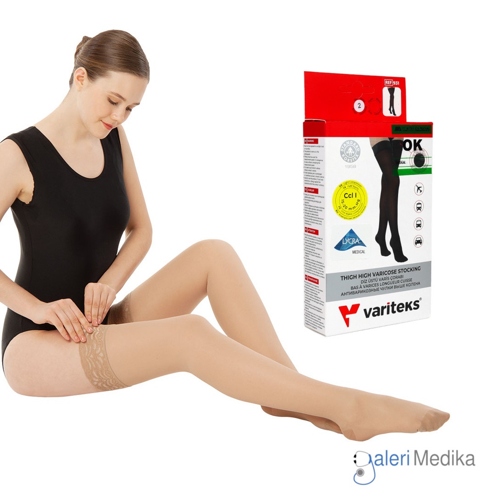 Stoking Kompresi Ringan Variteks 931 CCL I (15-20mmHg) Closed Toe