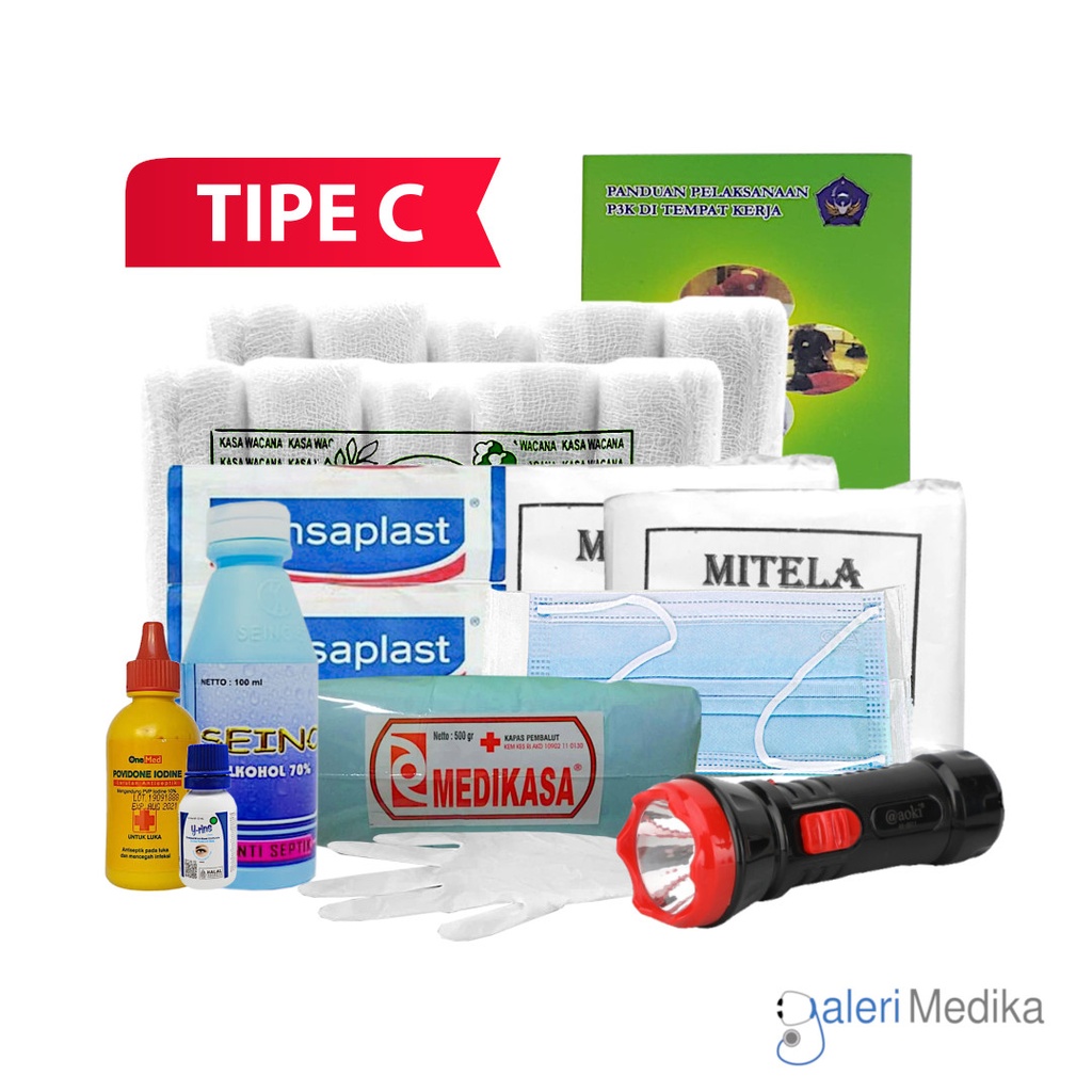 [P3K Tipe C] Alat/Obat Medis P3K Tipe C Isi Lengkap