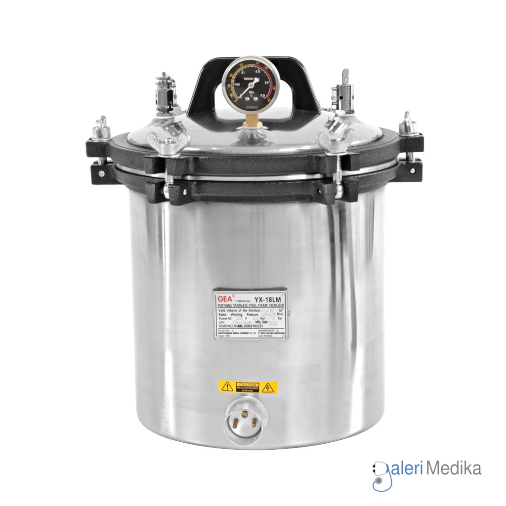 [YX-18 LM 18 Liter] Autoclave 18 Liter GEA YX 18LM Tanpa Timer