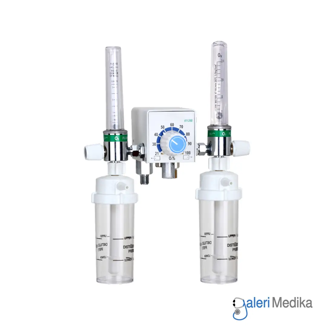 Air/Oxygen Blender GEA KY20B Double Flowmeter Single Use