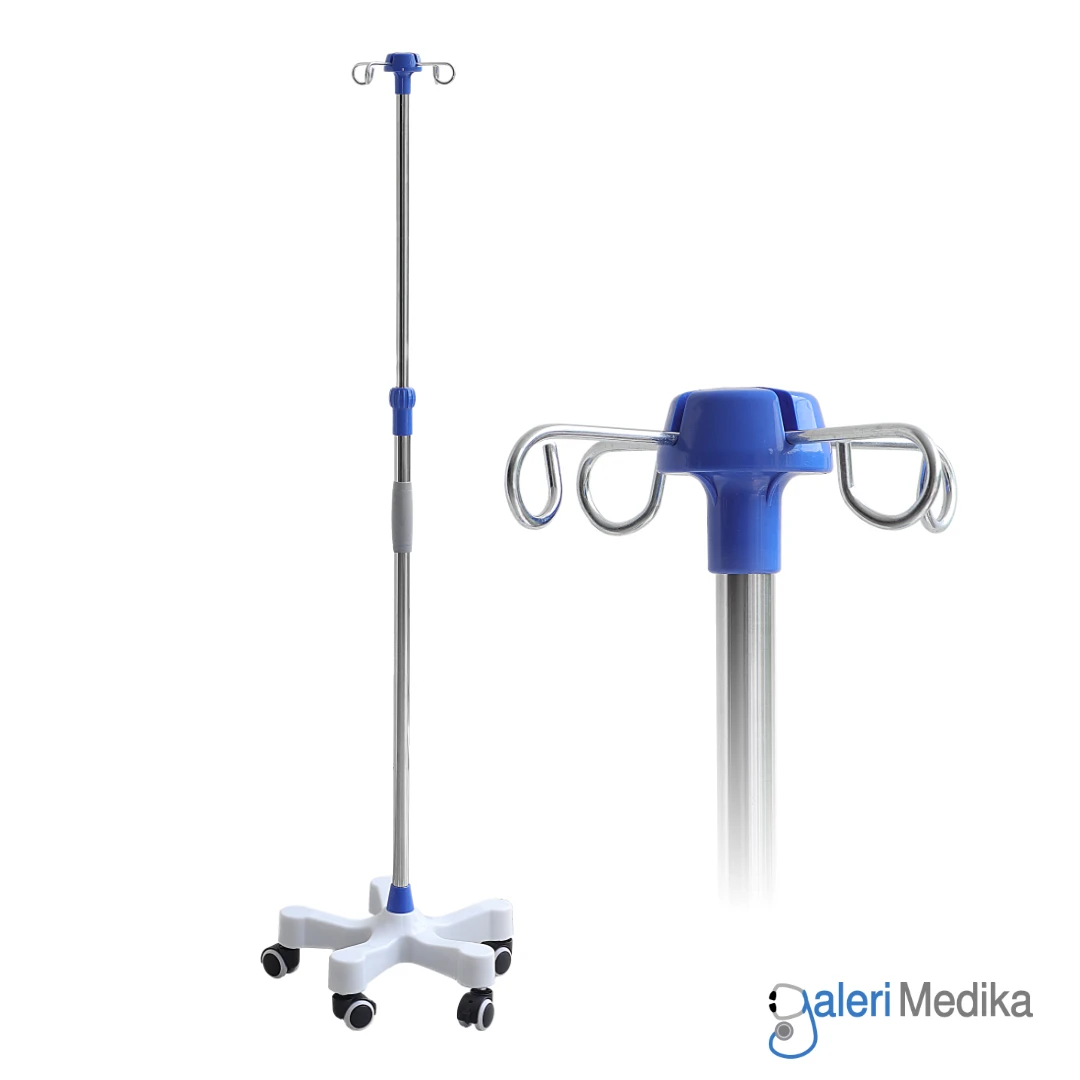 Tiang Infus OneHealth OH-TI01 Stainless Steel IV Infusion Stand
